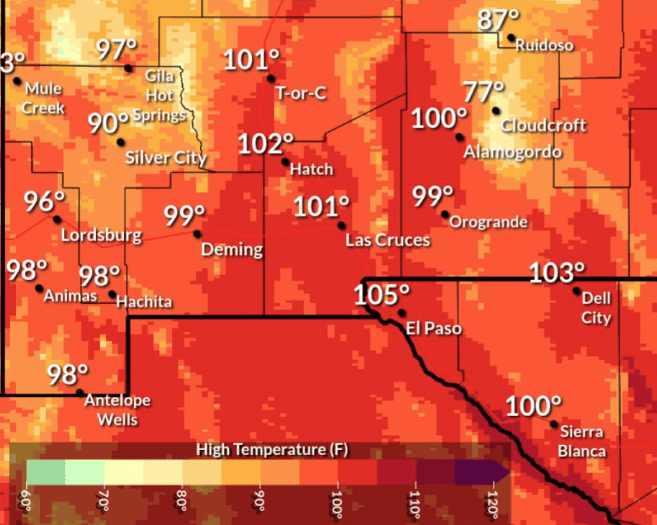 El Paso under heat advisory Sunday afternoon for extremely hot temperatures