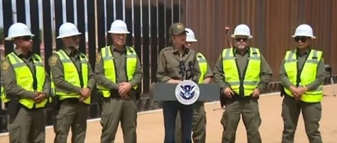 US-Mexico border wall makeover begins with paint job aimed at security, Noem announces