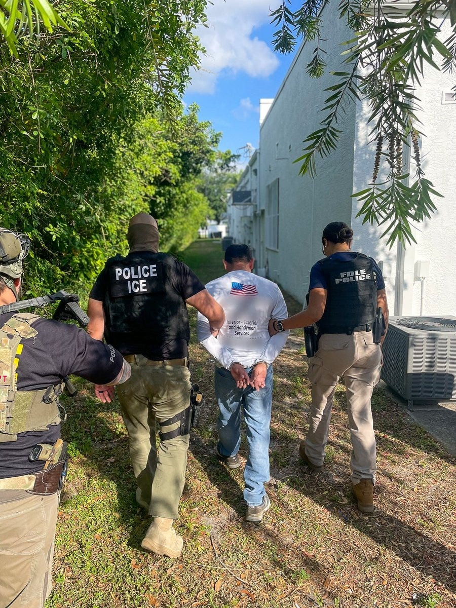 'First of its kind partnership' ICE arrests 800 undocumented immigrants in Florida