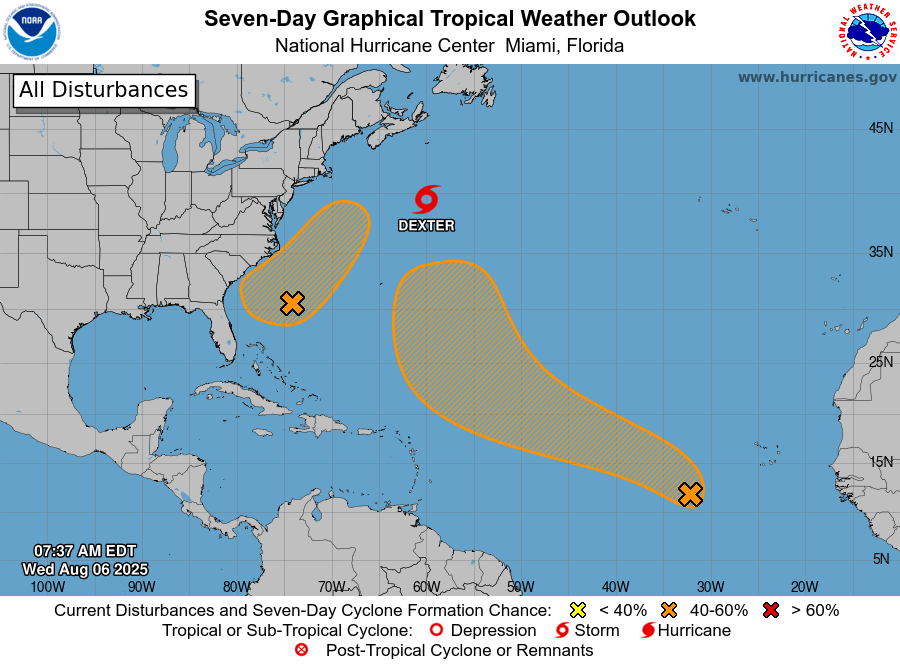 National Hurricane Center tracking 3 systems. Will we see Erin and Fernand soon?