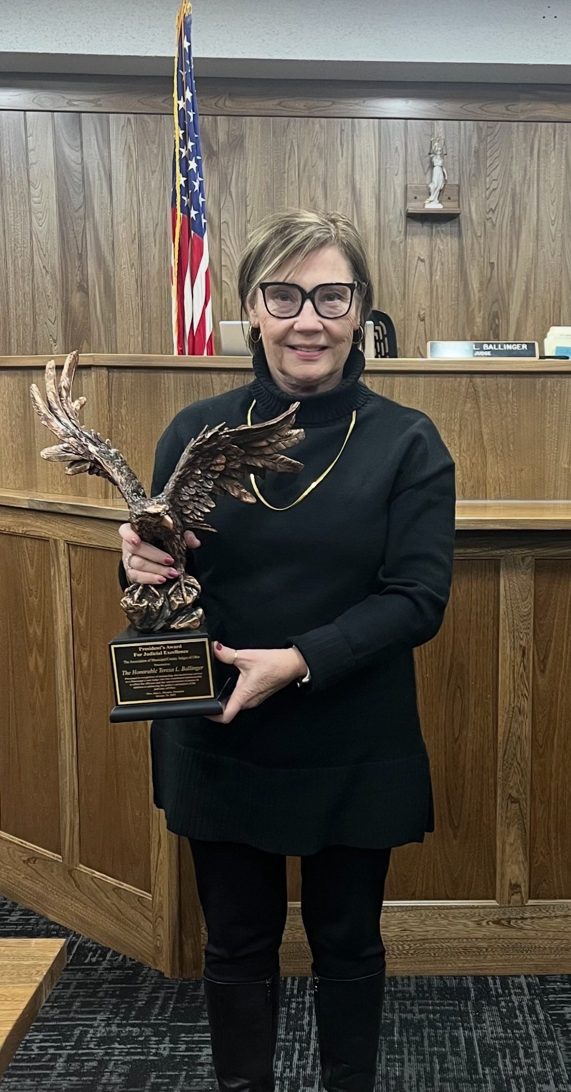 Judge Teresa Ballinger honored for judicial excellence in Ohio