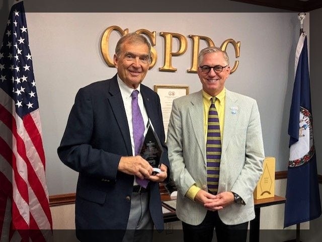 Former Sen. Emmett Hanger awarded Lifetime Legislative Achievement Award