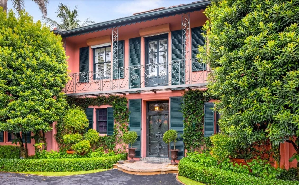 Which landmarked house just sold for $17.5 million in Palm Beach's Estate Section?