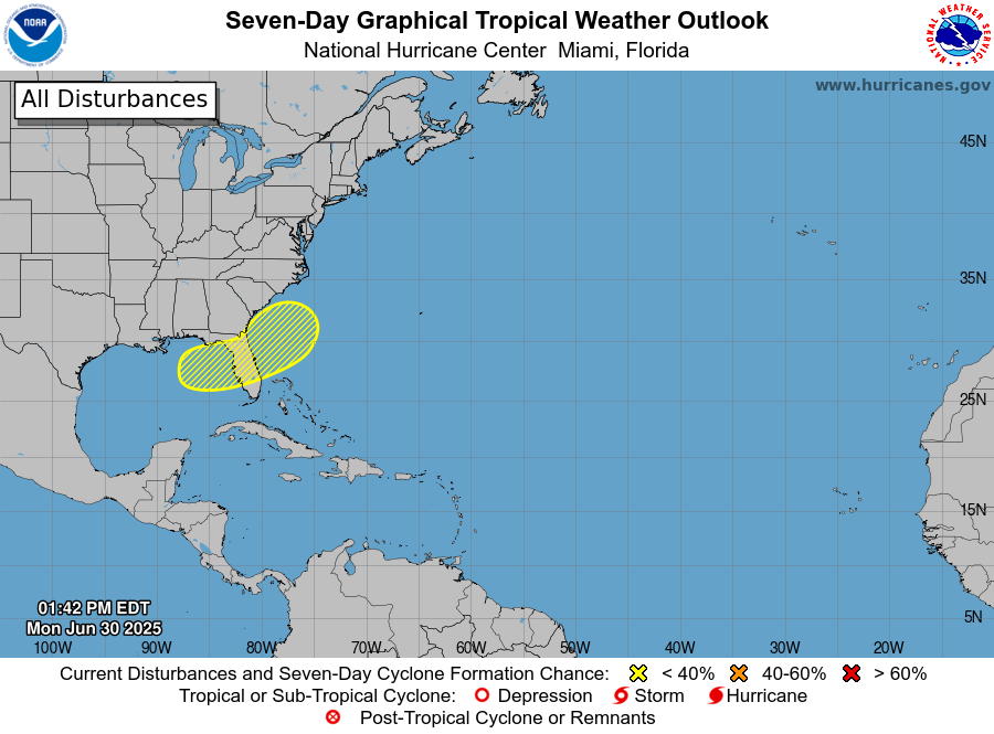 St. Augustine's July 4 week will likely be a wet one. Will there be a tropical storm?