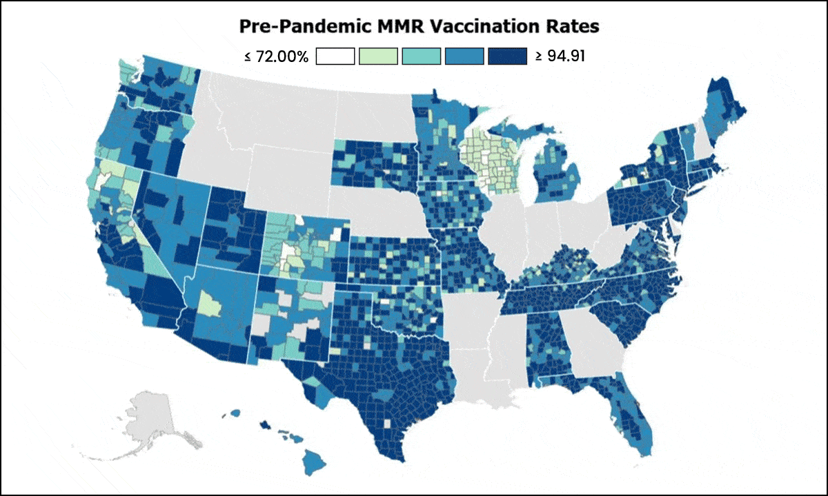 New Research: Childhood Vaccination Rates Drop Across 1,600 U.S. Counties