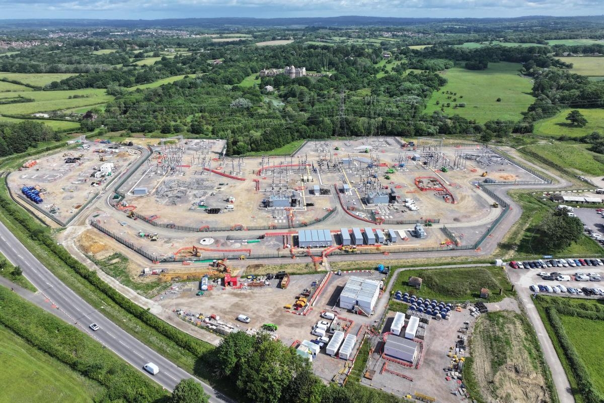 Pictures show progress of new electrical sub station