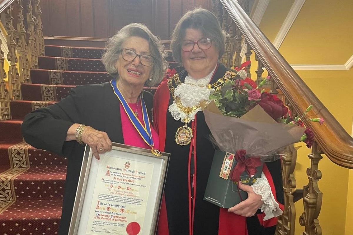 Holocaust survivor granted town's highest honour