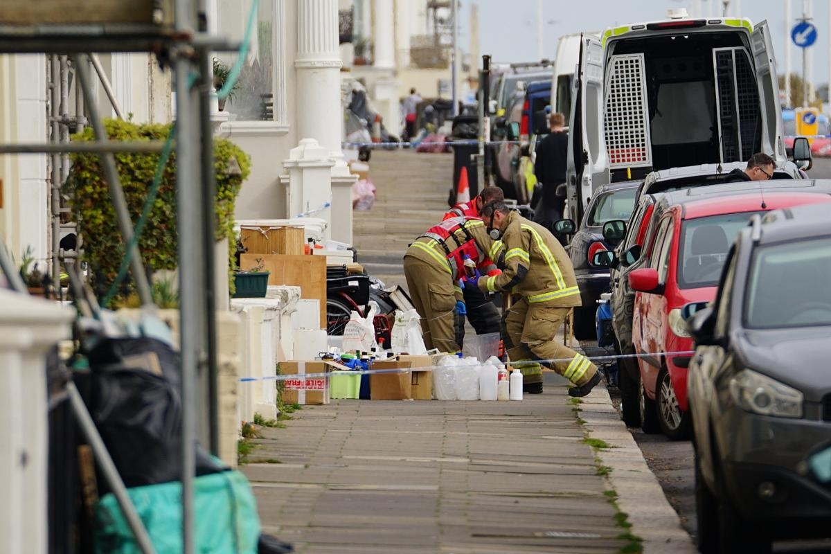 Road reopened following discovery of "explosive" chemicals