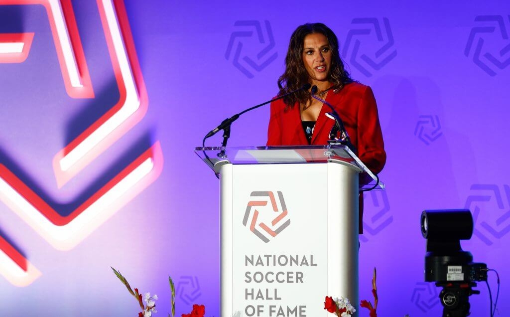 Carli Lloyd apologizes to USWNT teammates in vulnerable National Soccer Hall of Fame speech