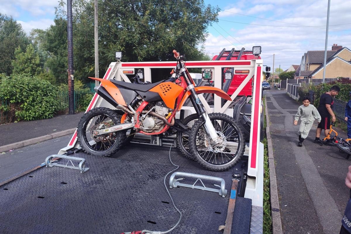 Vehicles seized in air-assisted operation to tackle anti-social behaviour