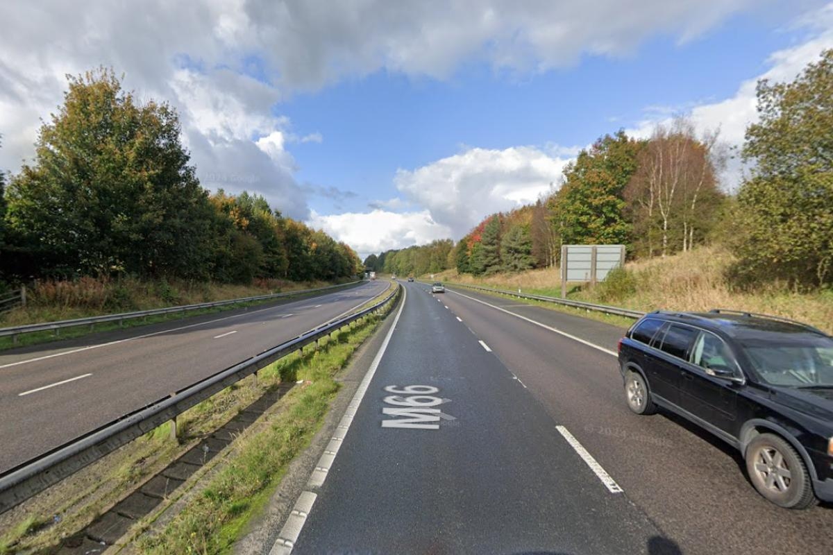 Motorway partly closed after van and three cars crash