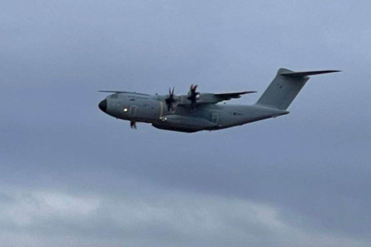 Why huge military plane was flying low over reservoir this week