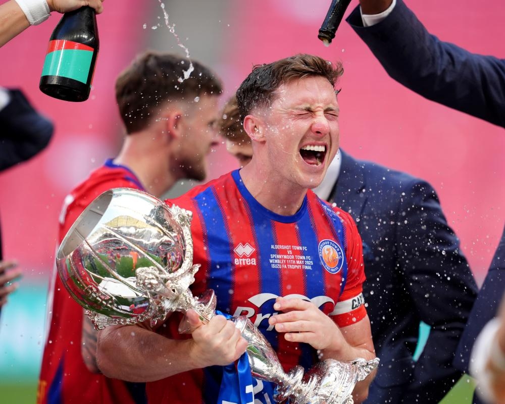 Aldershot end 99-year Wembley wait with sunshine and champagne showers