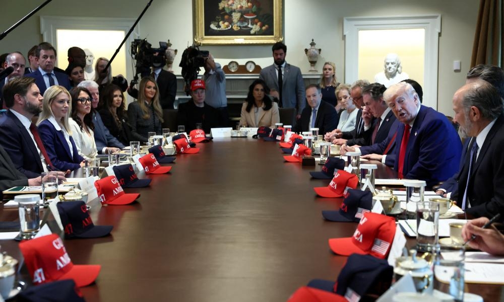 Trump's loyal footsoldiers doff their Maga caps at cabinet love-in
