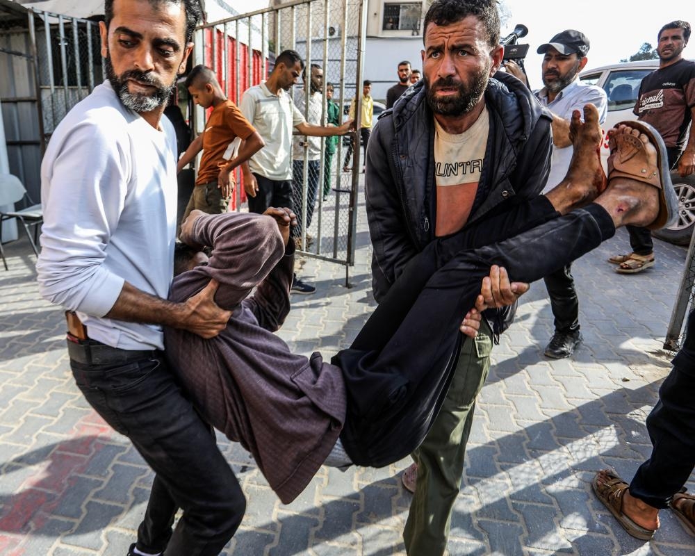 At least 27 Palestinians killed by Israeli fire at food point, Gaza officials say
