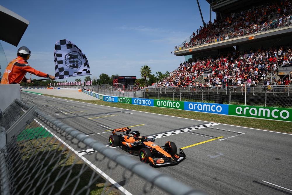 Piastri leads McLaren one-two in Spanish F1 GP as Verstappen pays penalty