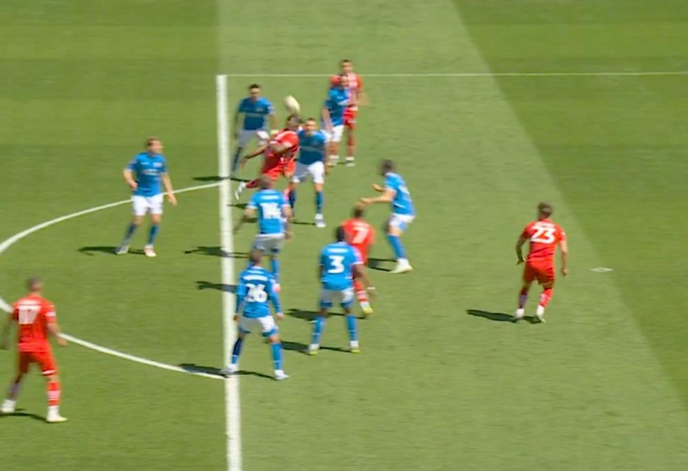 What is the furthest a footballer has been offside when scoring a goal?