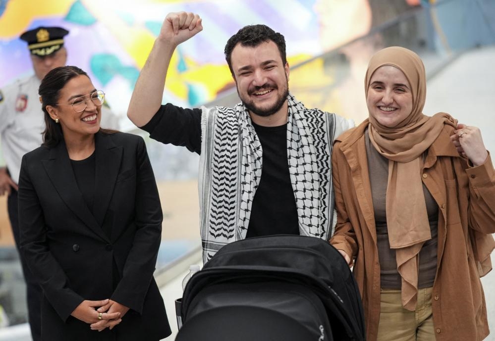 Mahmoud Khalil reunites with family after more than 100 days in Ice detention
