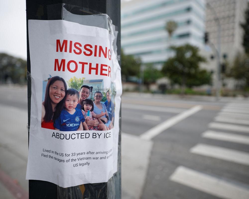 ‘Abducted by Ice': the haunting missing-person posters plastered across LA