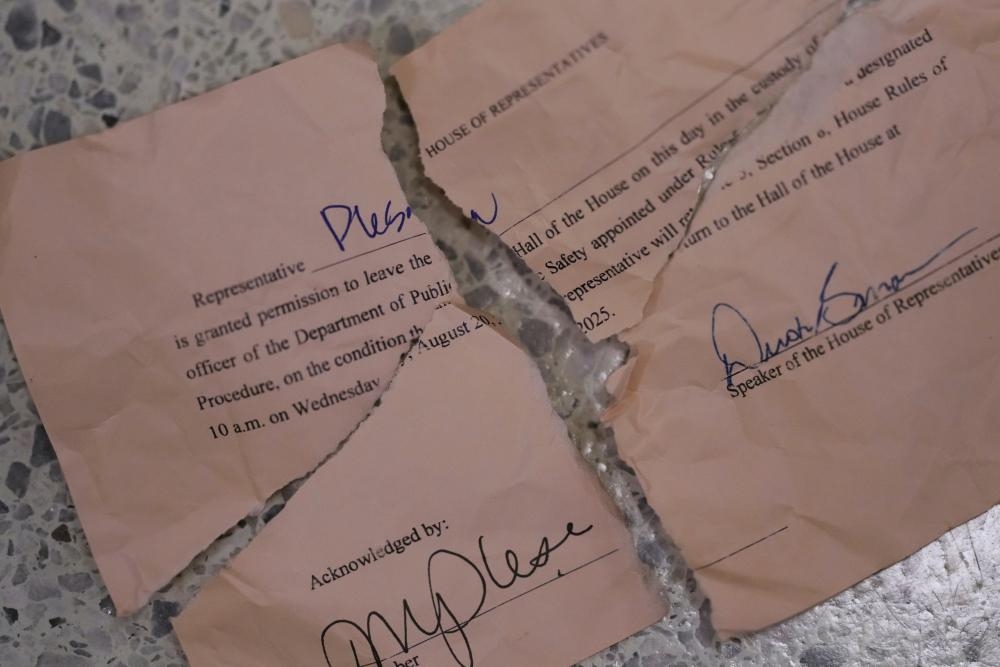 Texas Democrats tear ‘permission slips' imposed by Republican house speaker