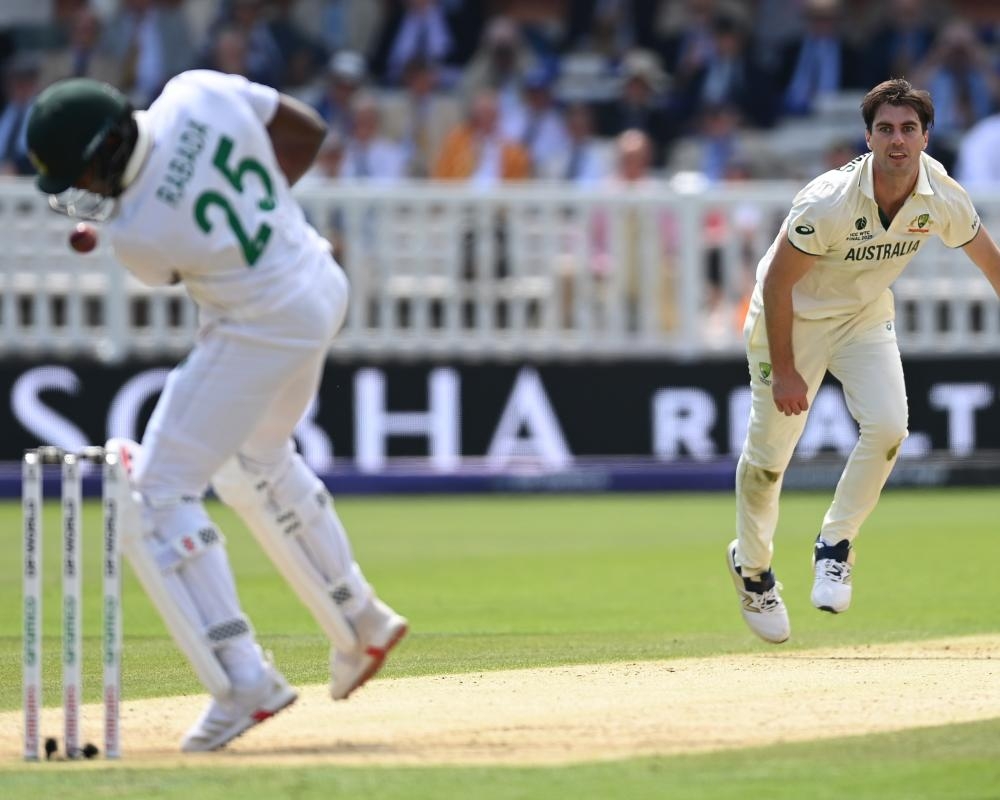 Cummins and Rabada lead from the front on a breathless second day at Lord's