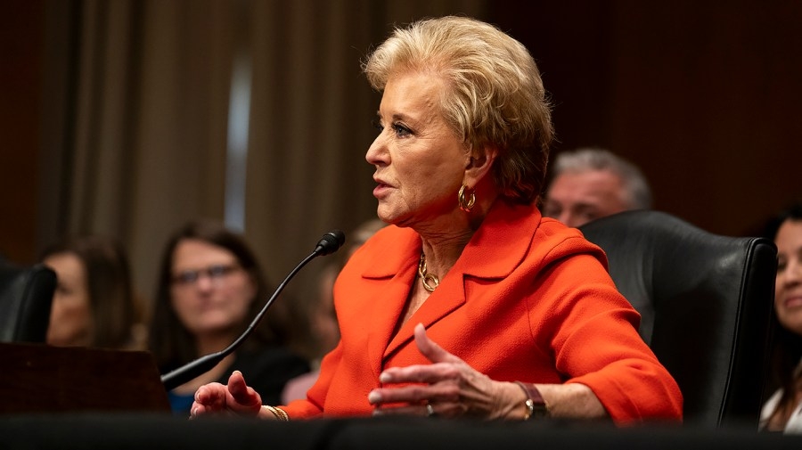 McMahon spars with Democrats over request to cut Education Department funding