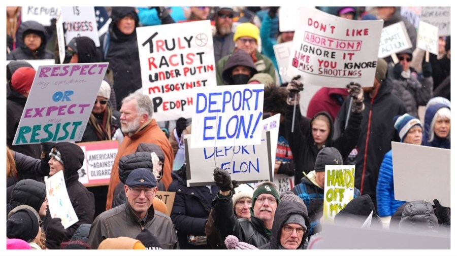 Trump opponents use Presidents Day to protest his policies across the country