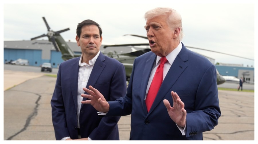 Trump says he's meeting with military leaders at Camp David
