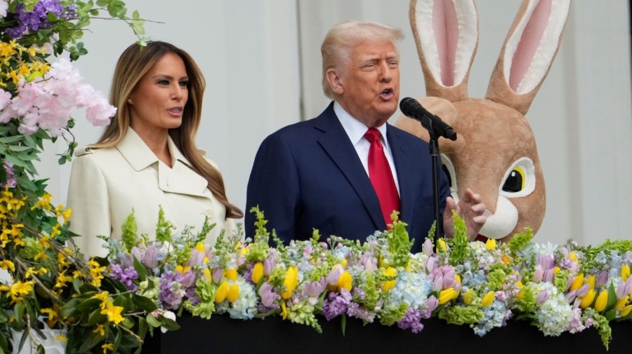 Trump hosts corporate-sponsored Easter Egg Roll: ‘We're bringing religion back'
