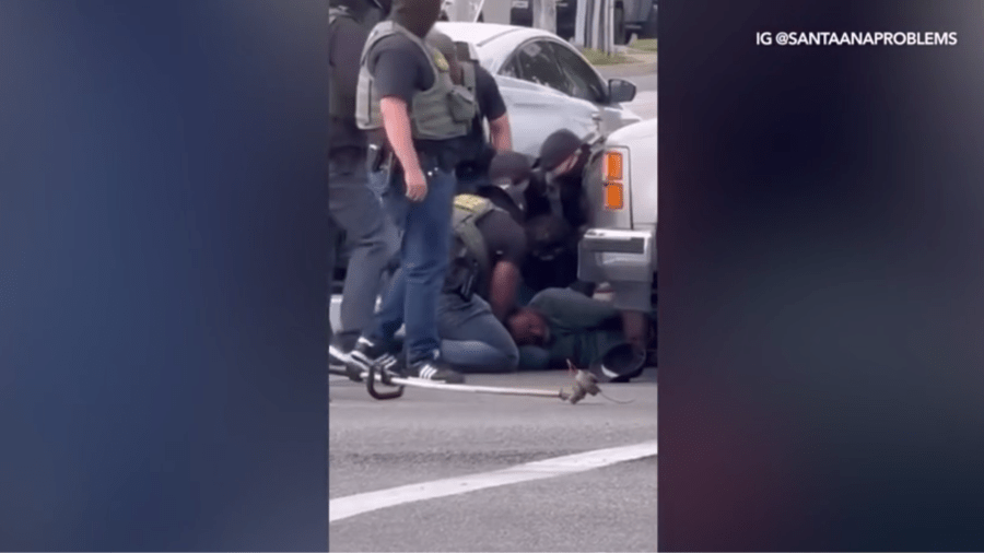 Masked men in Border Patrol vests take California father after repeatedly hitting him