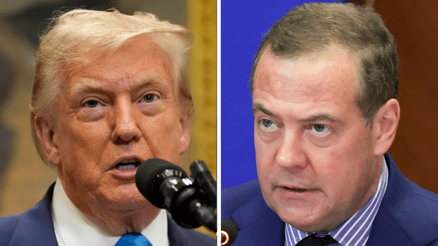 Trump tells Russia's Medvedev to ‘watch his words'