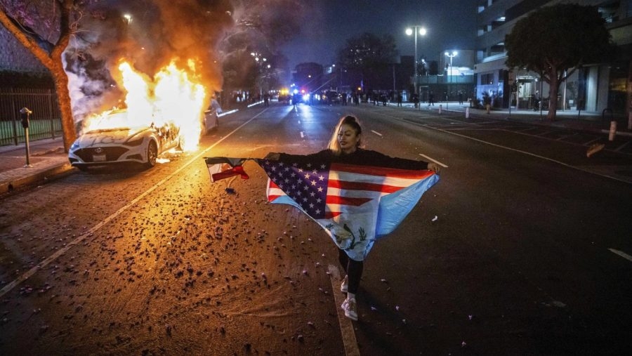 LAPD: Over 100 arrests Monday night, 2 officers injured