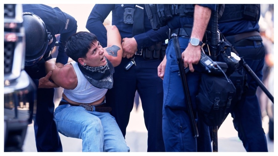 Tensions rise in Los Angeles as police declare ‘unlawful' assembly