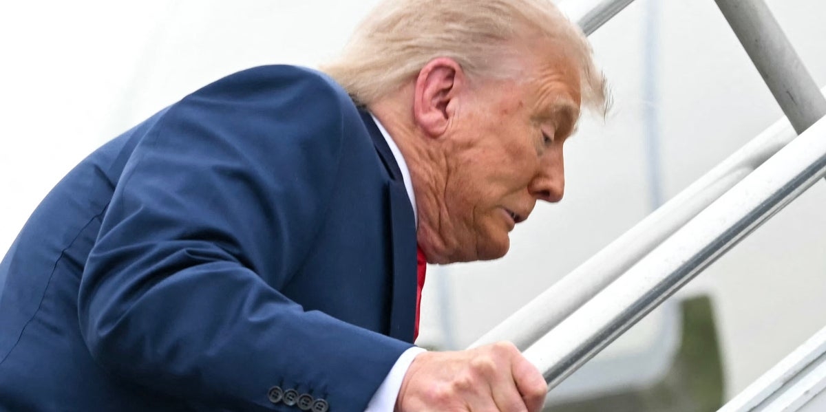 Trump Stumbles On Air Force One Stairs After Mocking Biden For The Same Thing