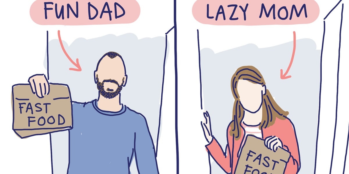 These Comics Highlight The Unfair Ways Society Views Moms Vs. Dads