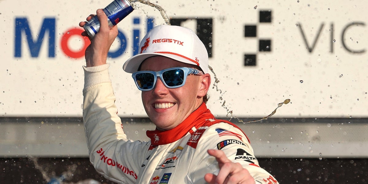 Watch NASCAR Winner's Celebration Take Frightening Turn In Freak Accident On Victory Lane