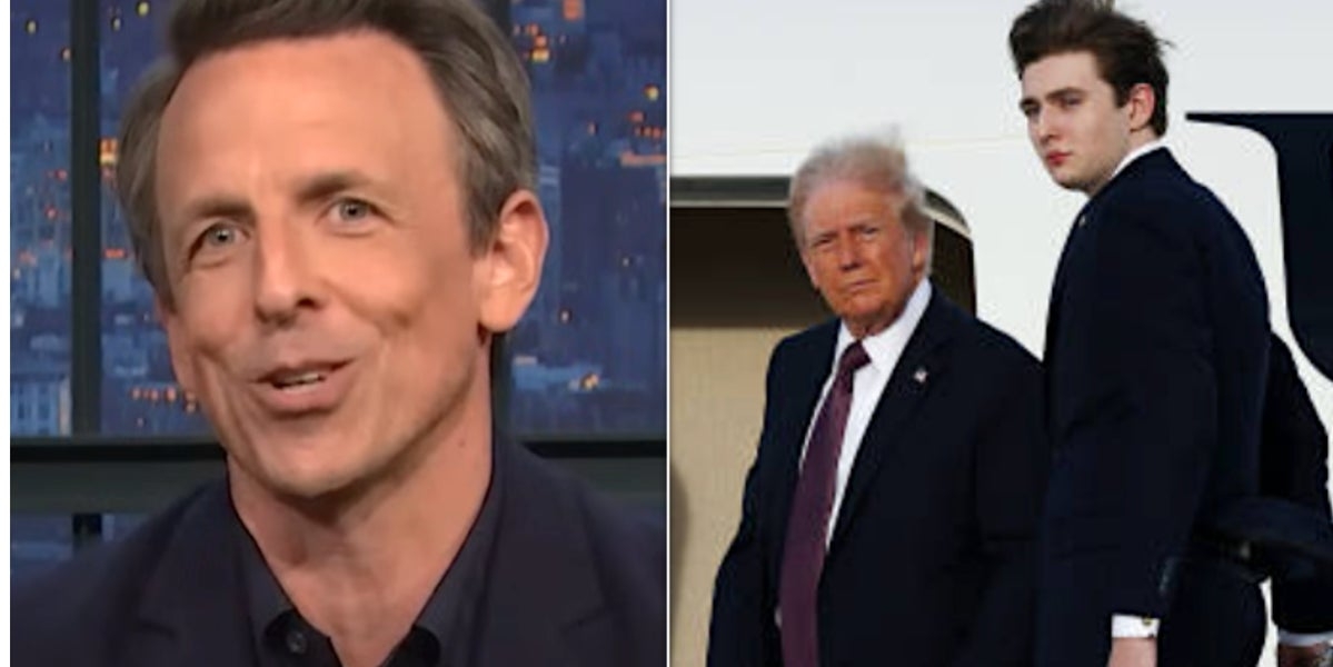Seth Meyers Mocks Donald Trump's Relationship With Son Barron Trump