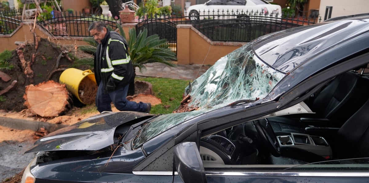 Tornado Strikes Los Angeles County Neighborhood During Winter Storm
