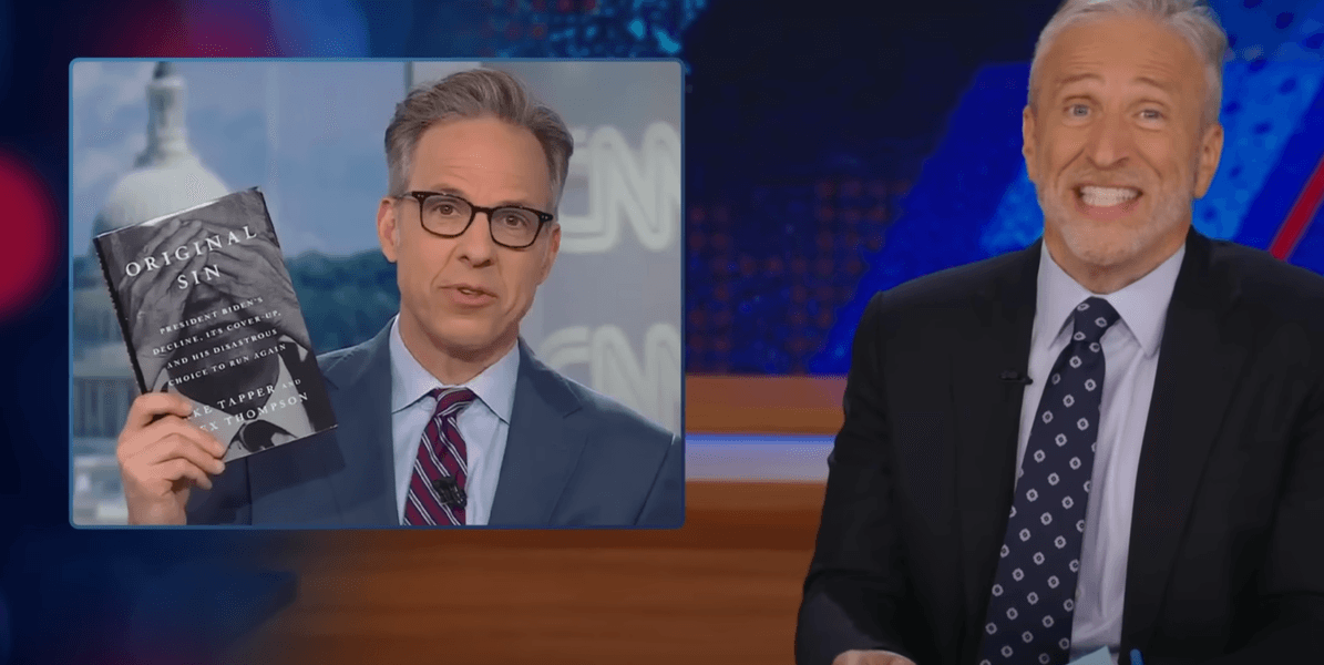 Jon Stewart Tears Into Jake Tapper, CNN For Ill-Timed Biden Book Promotion