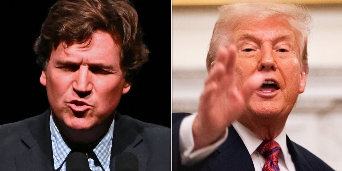Tucker Carlson Spits Out 2-Word Response To Trump's Claim That He Called The President To Apologize