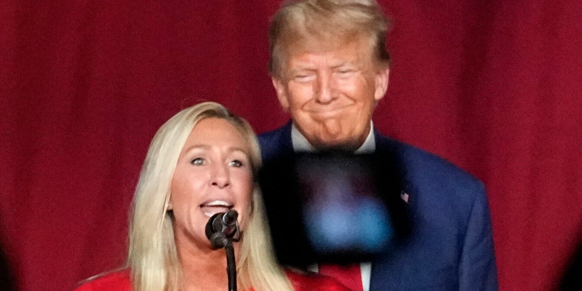 Trump Asks DeSantis A Cringe Question About Marjorie Taylor Greene, In Front Of Her Boyfriend