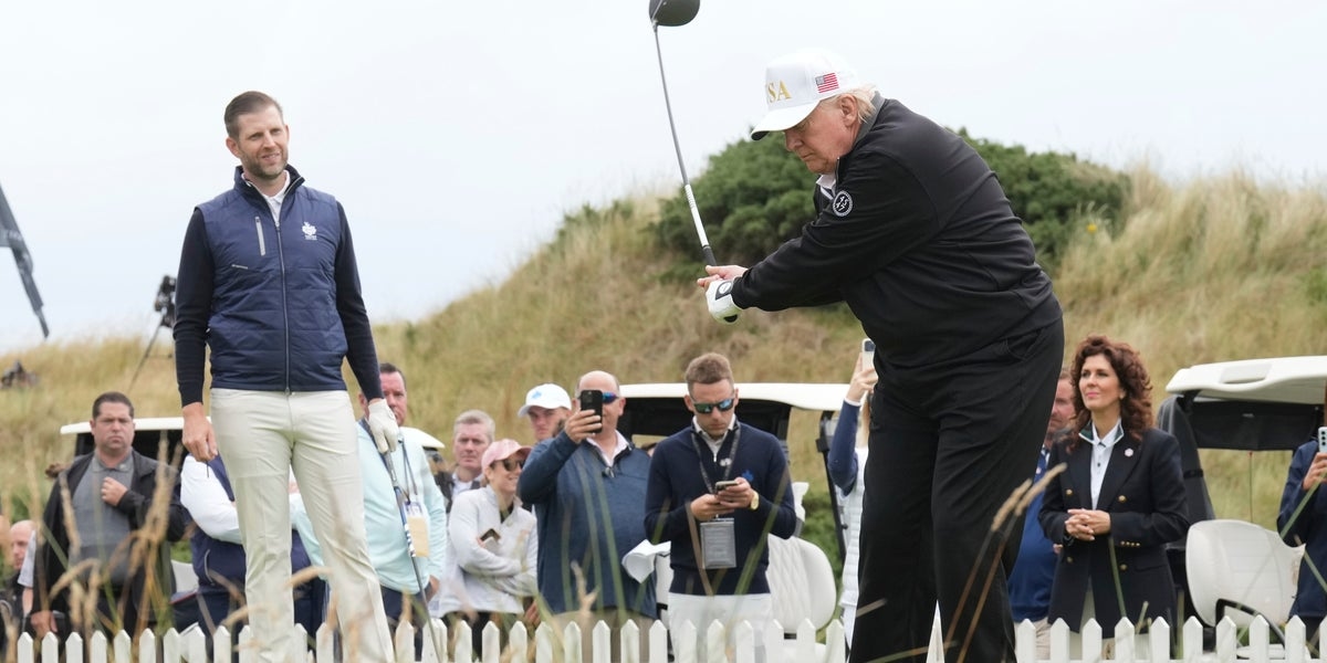 Trump Squeezes In Round Of Golf Before Returning To ‘Put Out Fires'