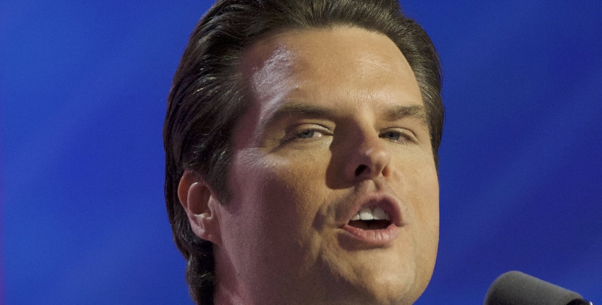 Matt Gaetz Apologizes After His MAGA-Aligned TV Network Used AI Images Of Women Soldiers