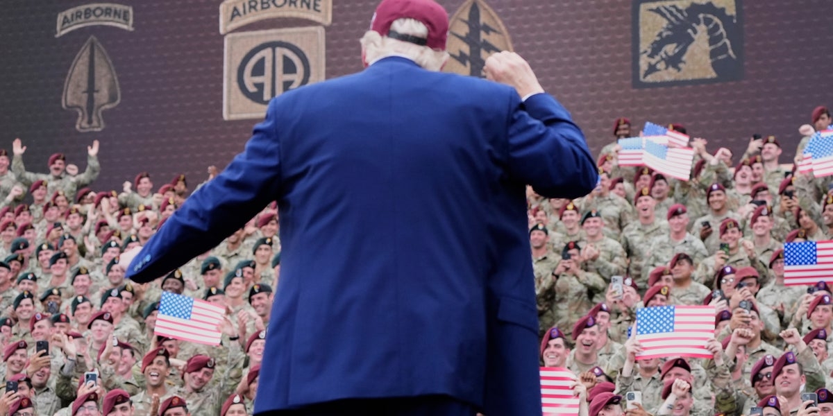 Trump Screened Troops Standing Behind Him At Fort Bragg For Looks, Beliefs: Report