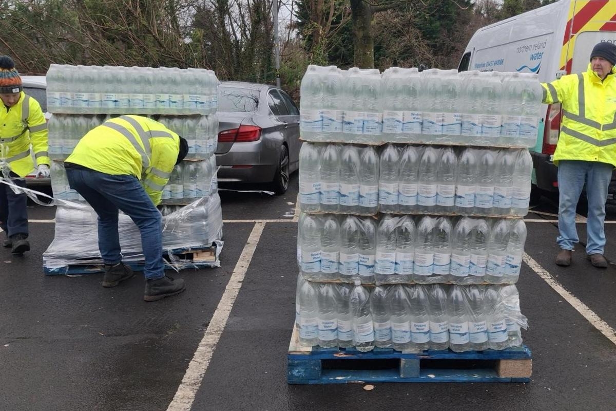 Bottled water is currently being distributed to help people with no mains supply