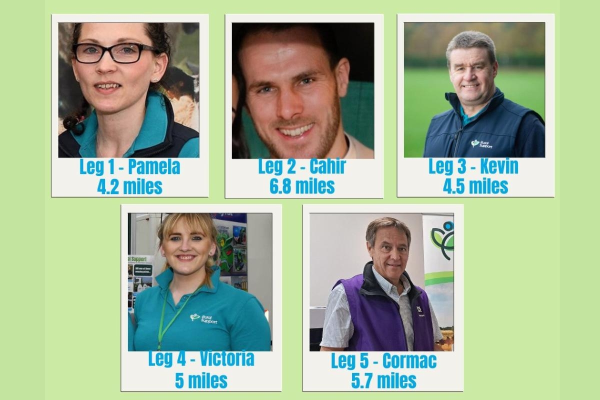 Meet the team who are relay running in aid of Rural Support