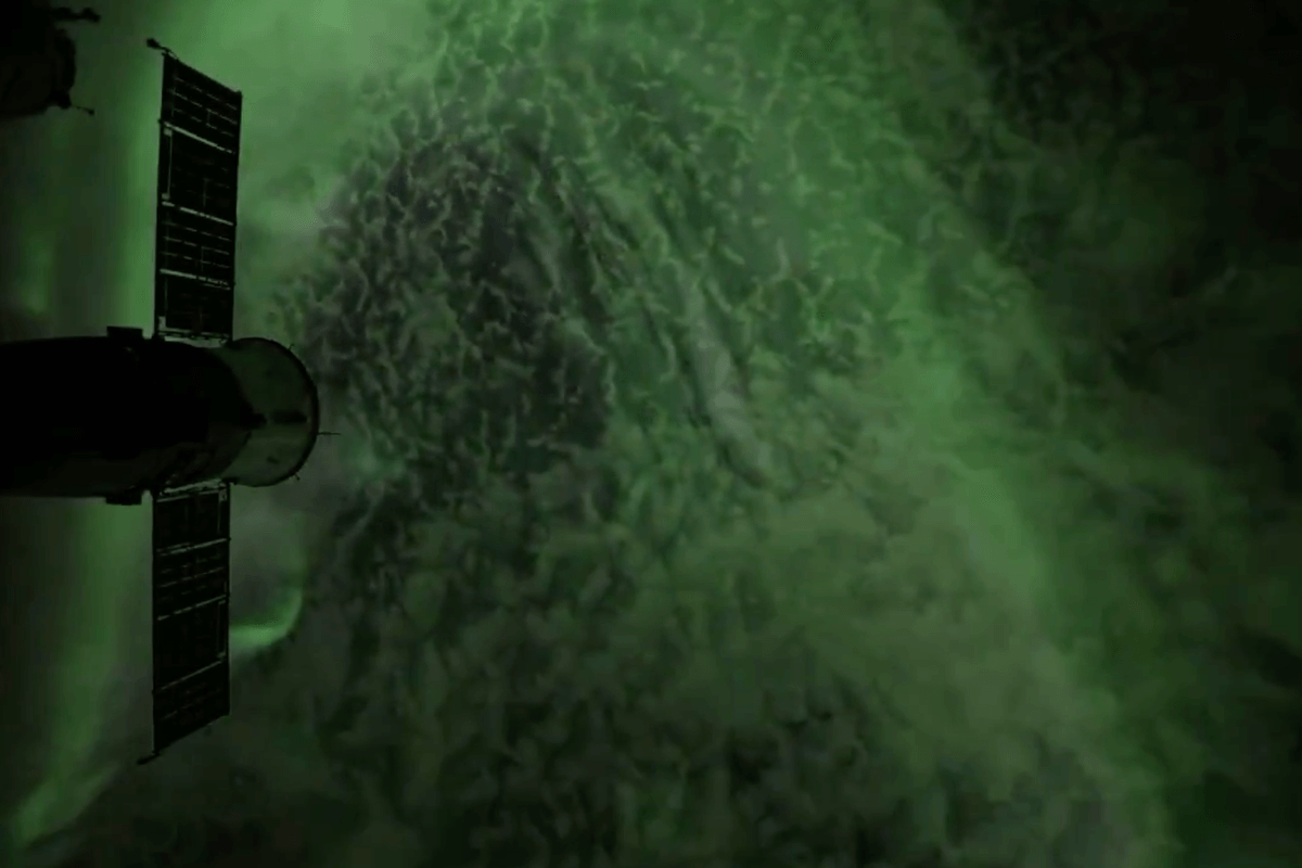 Nasa astronaut releases videos of dazzling green auroras captured from space