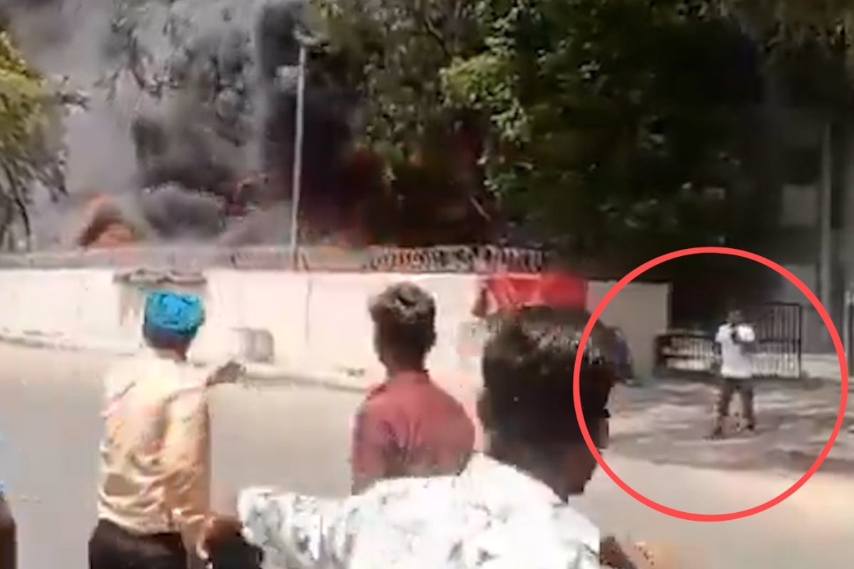 New footage shows miracle moment British survivor of Air India crash emerges from flames of wreckage