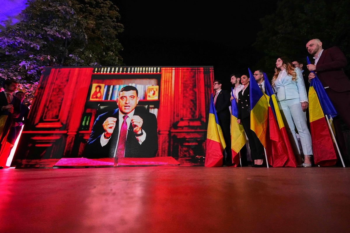 Hard-right leader wins first round of Romania's presidential election rerun