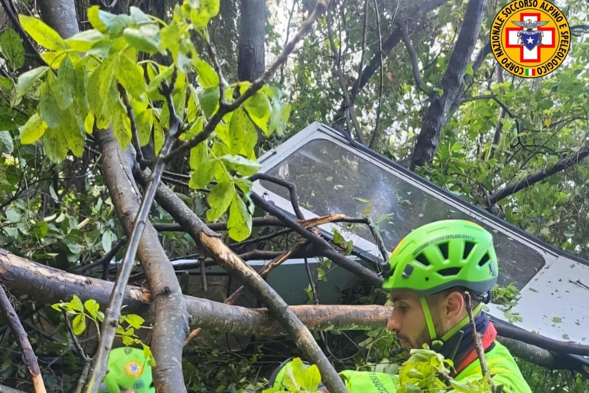 Two British tourists among four killed after cable car crashes to ground in Naples